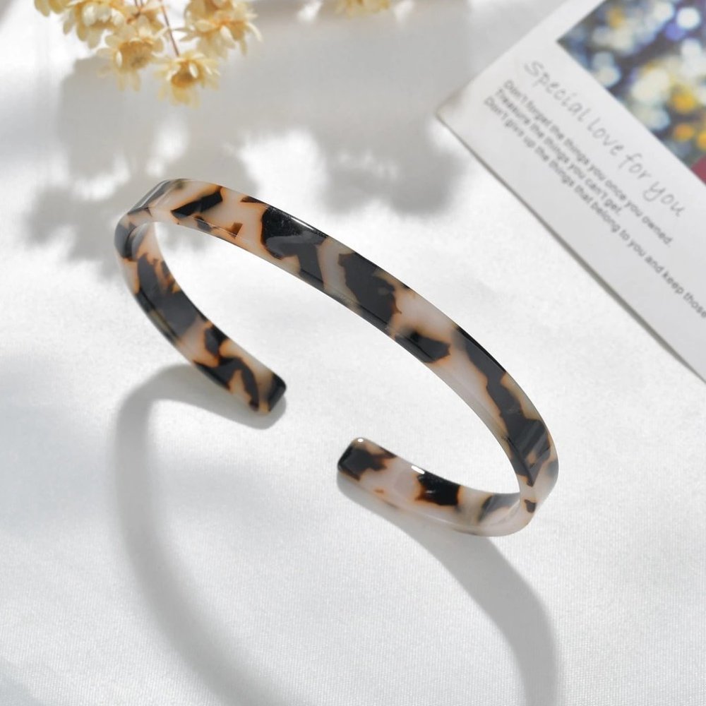 Multi-Color Thin Tortoise Shell Bracelets - Picture 2 of 5